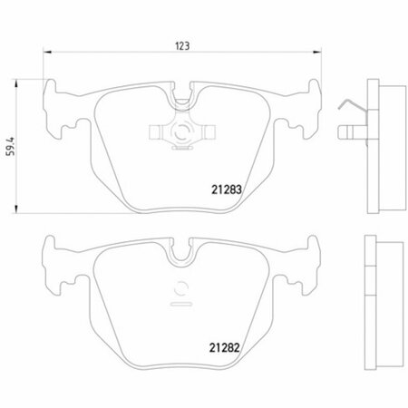 PAGID BRAKES Disc Brake Pad, 355008121 355008121